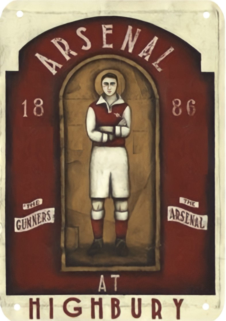 ARSENAL AT HIGHBURY THE GUNNERS METAL SIGN PLAQUE