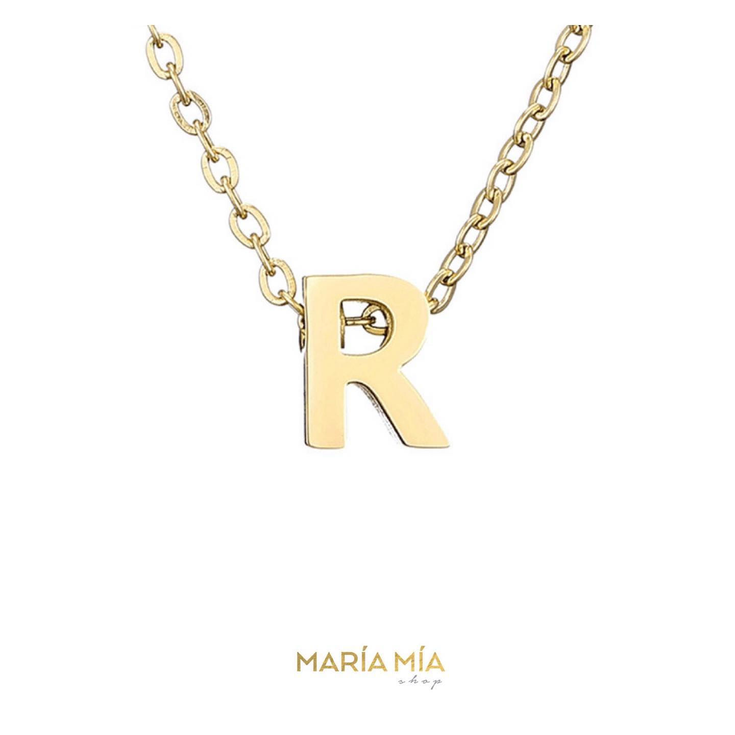 R Gold Necklace