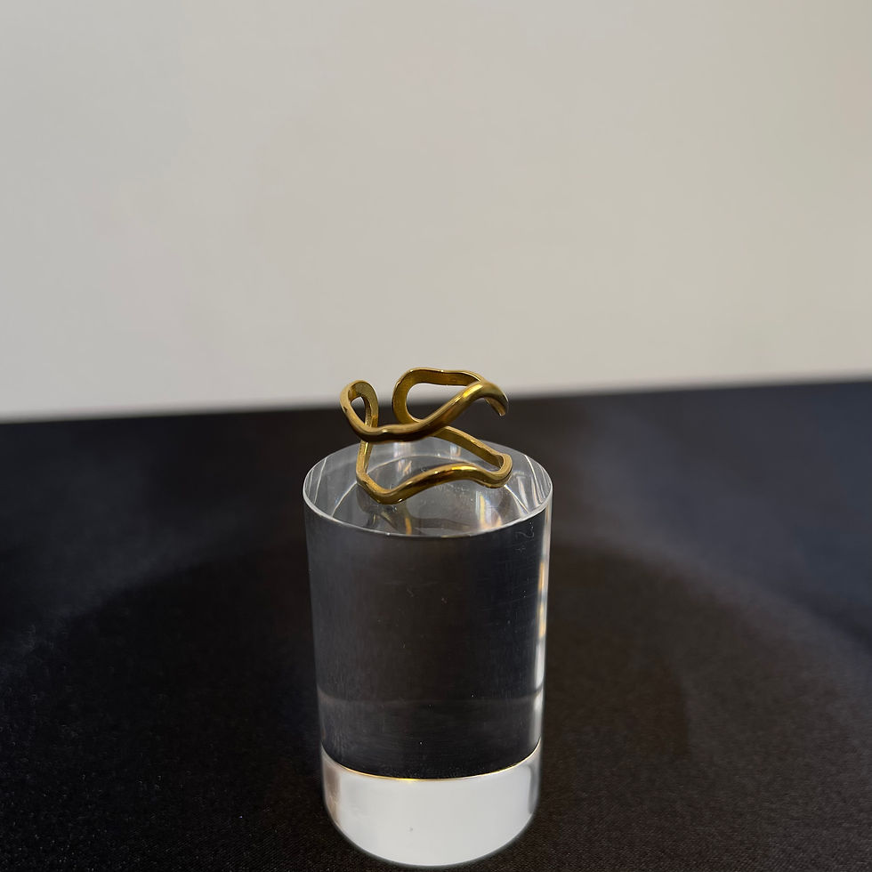 Miniatura: Anillo Ajustable Irregular Dorado