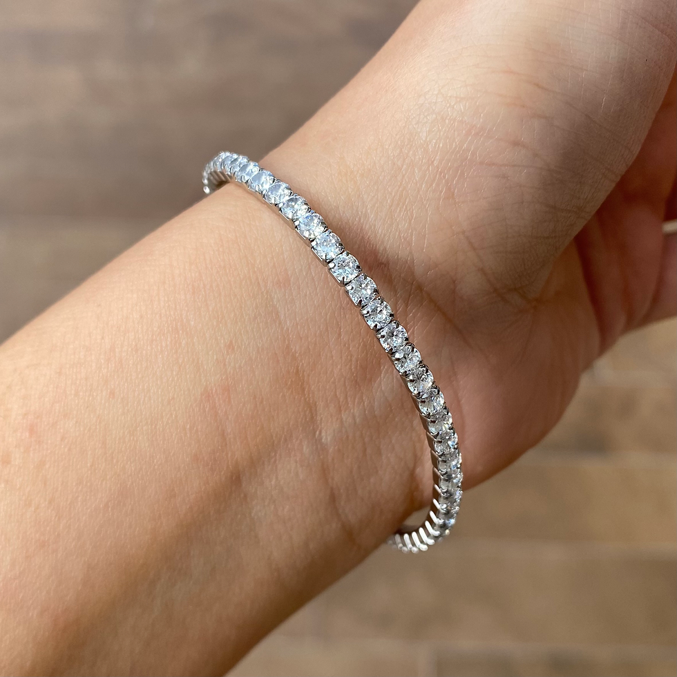 Miniatura: Pulsera de Tenis Plateado 3mm