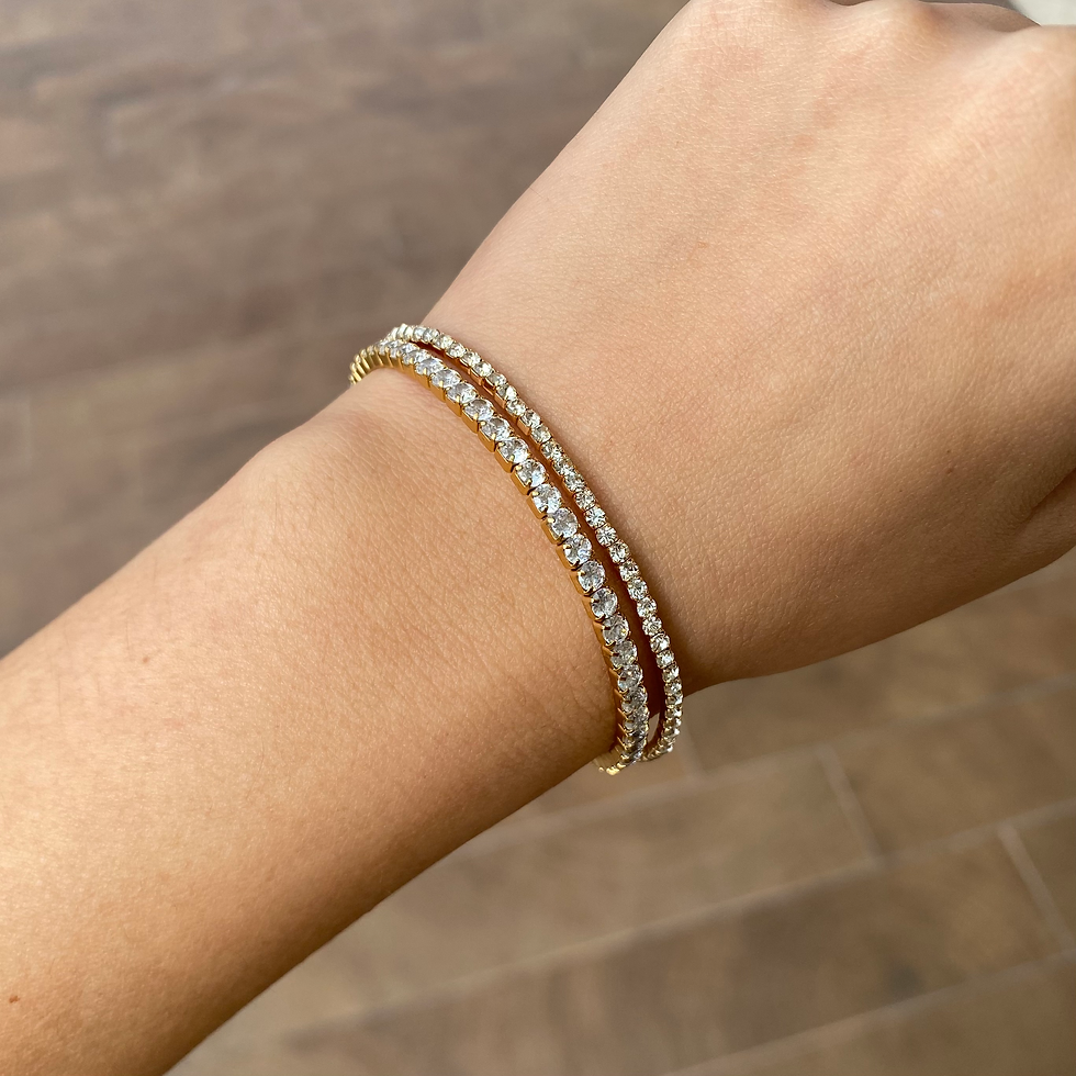 Miniatura: Pulsera de Tenis Dorado 2mm
