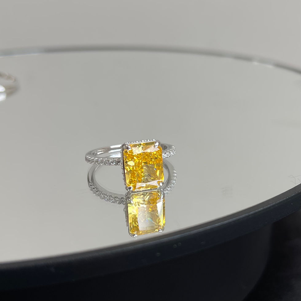 Miniatura: Anillo Amarillo PlataS925
