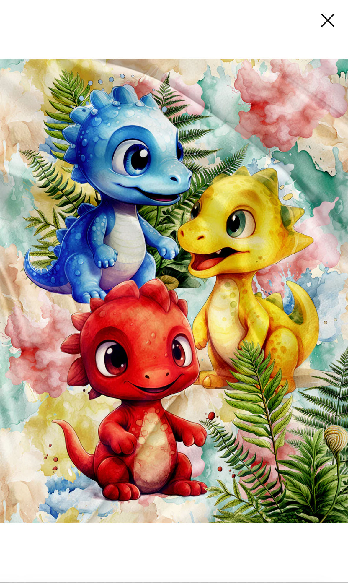  Serviette ratine Dino 11 Multicolore 