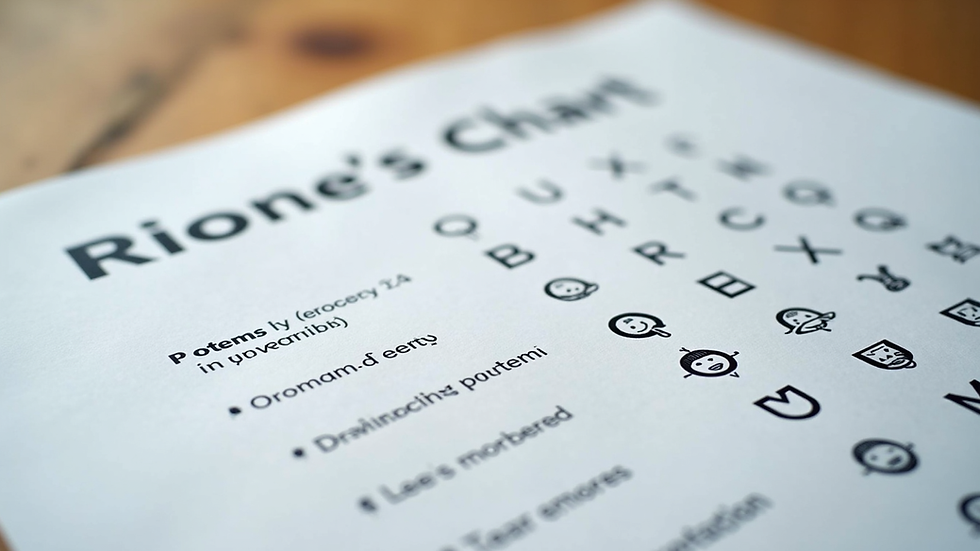Close-up view of a printed Big 5 personality test chart with scores