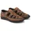 Thumbnail: Tan Synthetic Leather Breathable Shoes For Men