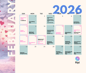 February 2026 social media content calendar