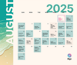August 2025 social media holiday content calendar