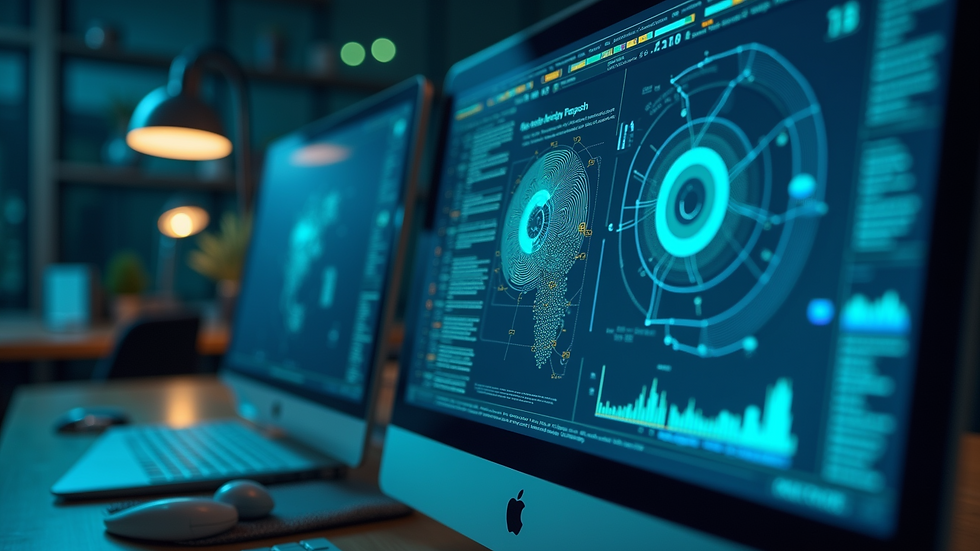 Eye-level view of a computer screen showing document comparison software