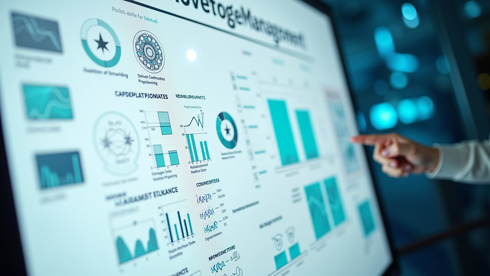 High angle view of a whiteboard with diagrams and notes on knowledge management types