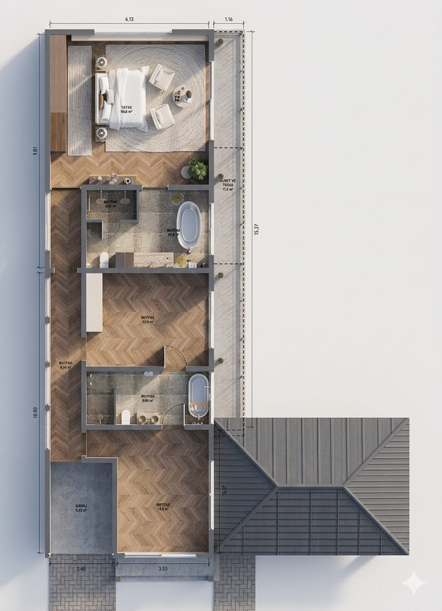Thumbnail: CGX-3 450 m² Akdeniz Modern Villa Projesi