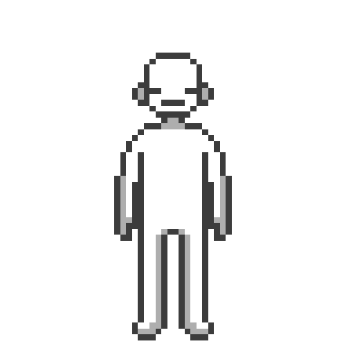 Pixel Art Default Character. All his animations played in sequence.