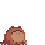 Pixel Art Animation of a frog extending its vocal sac.