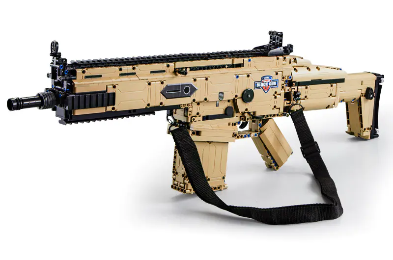 배틀그라운드(배그) 전동 FN SCAR 17S 스카 돌격소총 밀리터리 배그총 블럭 완구 호환 레고 카다 C81021