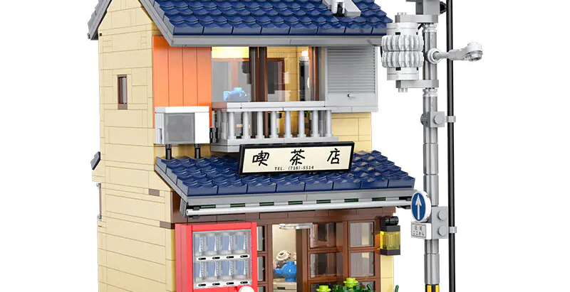 [중국레고백과]와카시찻집 크리에이터 엑스퍼트 일본 스트리트뷰 모듈러 블럭 완구 호환 레고 카다 C66010(가격,후기,리뷰,추천)