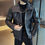 Thumbnail: Soft Leather Fur Collar Jacket