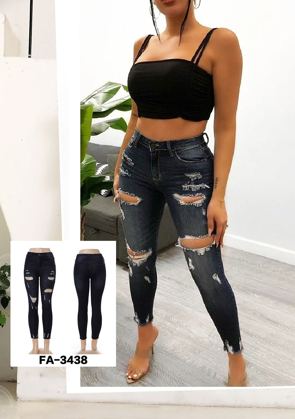 Cuff-Off Design Skinny Jean