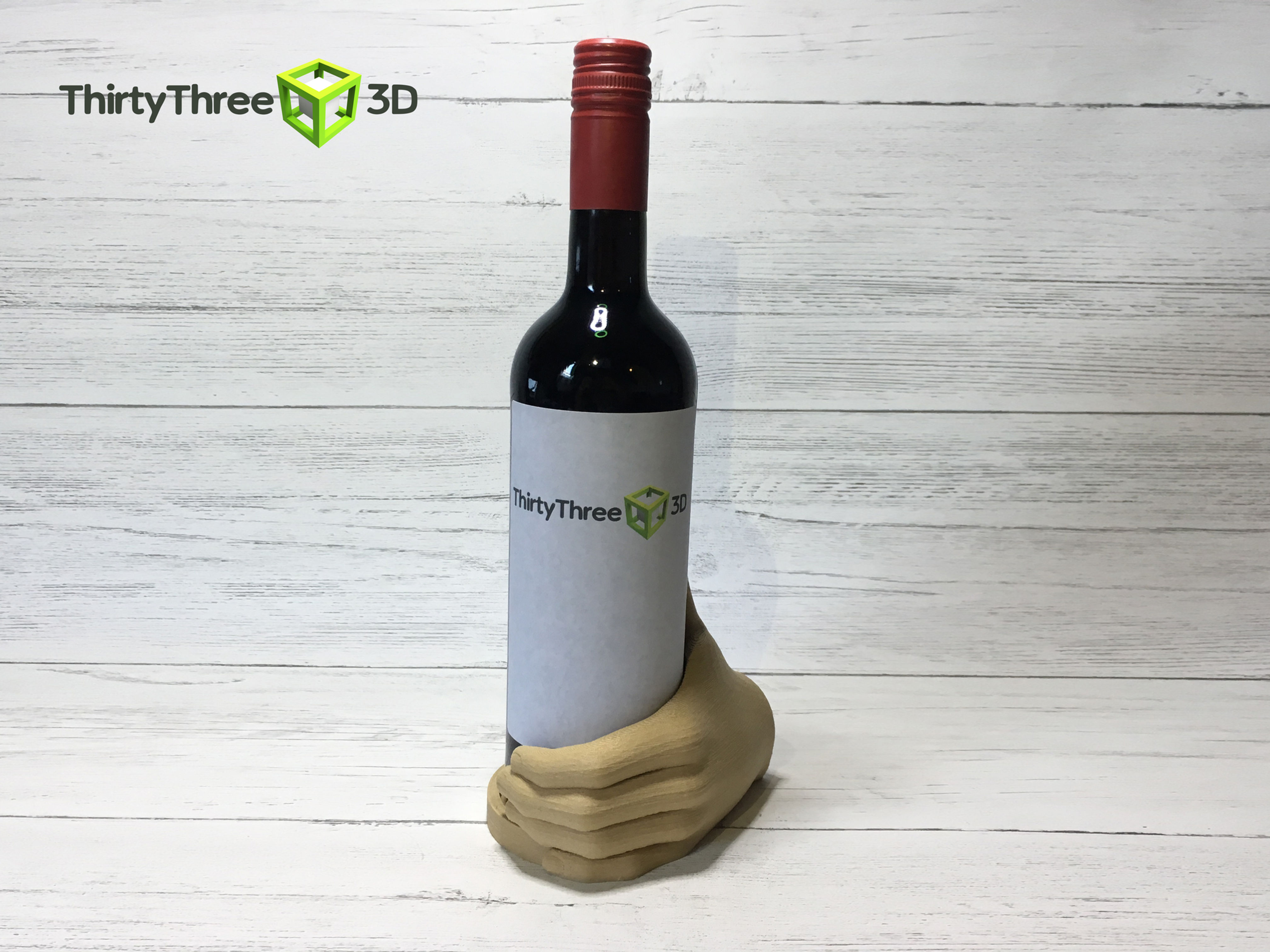 Hand Bottle Holder / Stand, 3D printed.