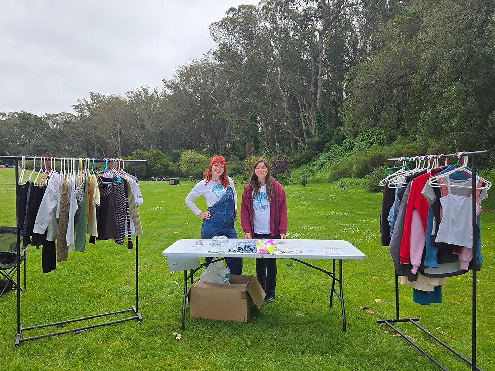 BAYCS members at the thrifting booth