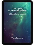 tablet showing The Cycle of Life and Death ebook cover