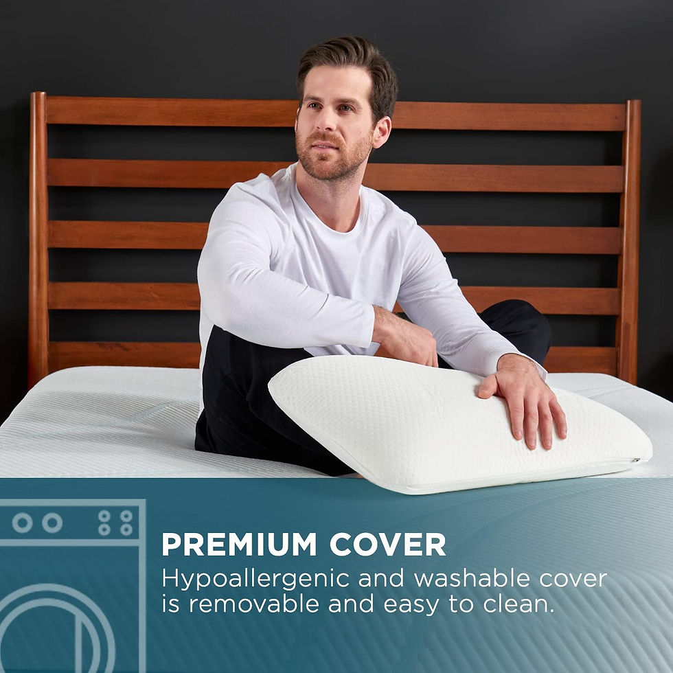 Thumbnail: Tempur-Pedic Memory Foam Symphony Pillow Luxury Soft Feel, Standard, White
