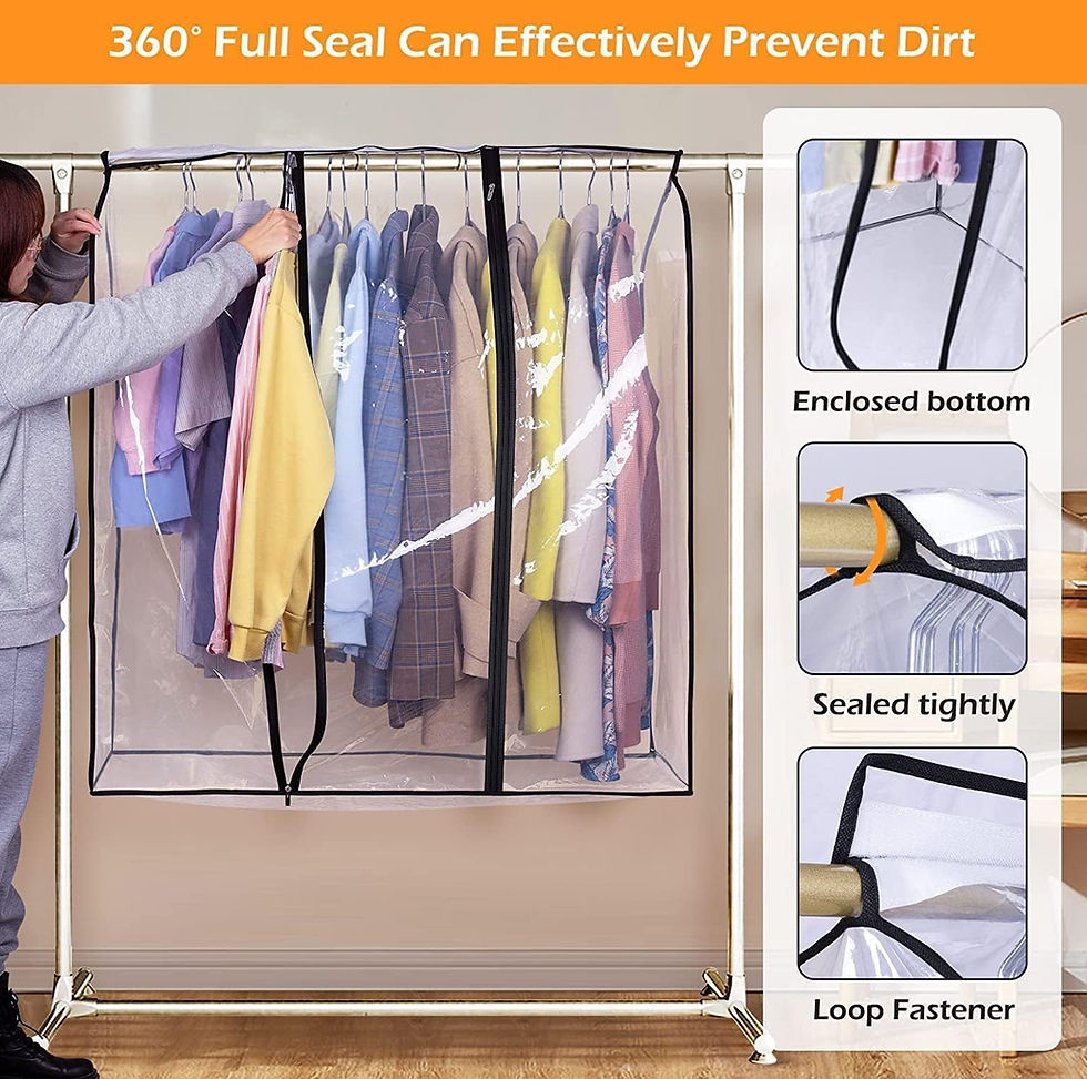 Thumbnail: MISSLO 40" Hanging Garment Bags for Closet Storage
