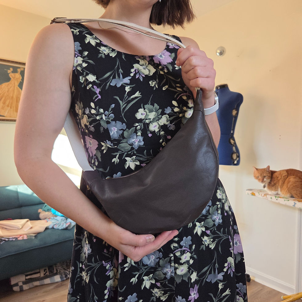 Handmade Genuine Leather Crescent Crossbody Bag