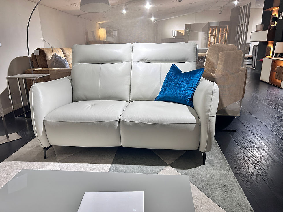 Thumbnail: Italia living reclining sofa + fixed sofa