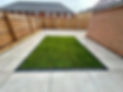 Garden transformation with porcelain patio