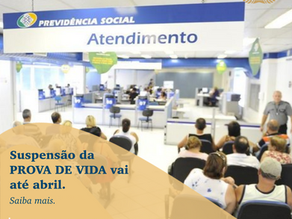 Suspensão da prova de vida vai até abril.