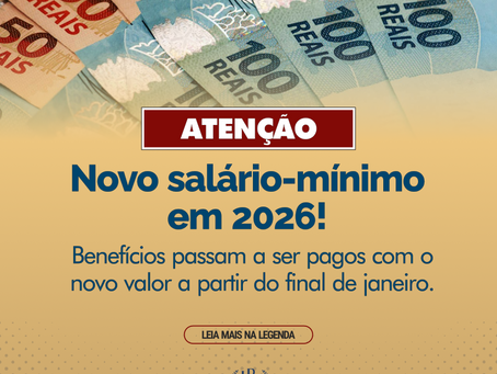 Novo salário-mínimo em 2026