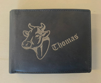 Herren Ledergeldtasche schwarz