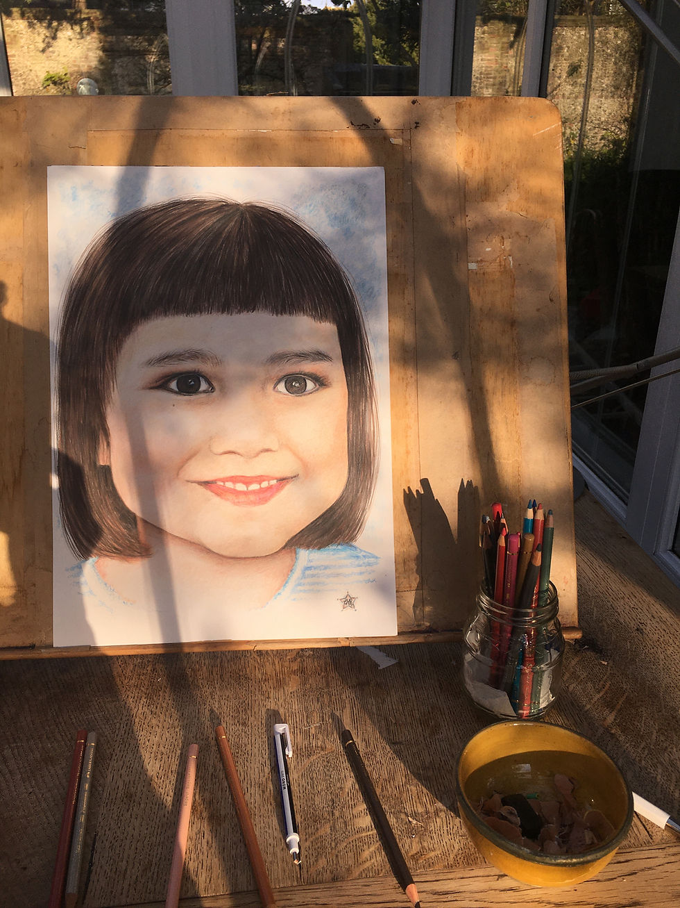 Thumbnail: Child Pencil Portrait 11.7" x 16.5"