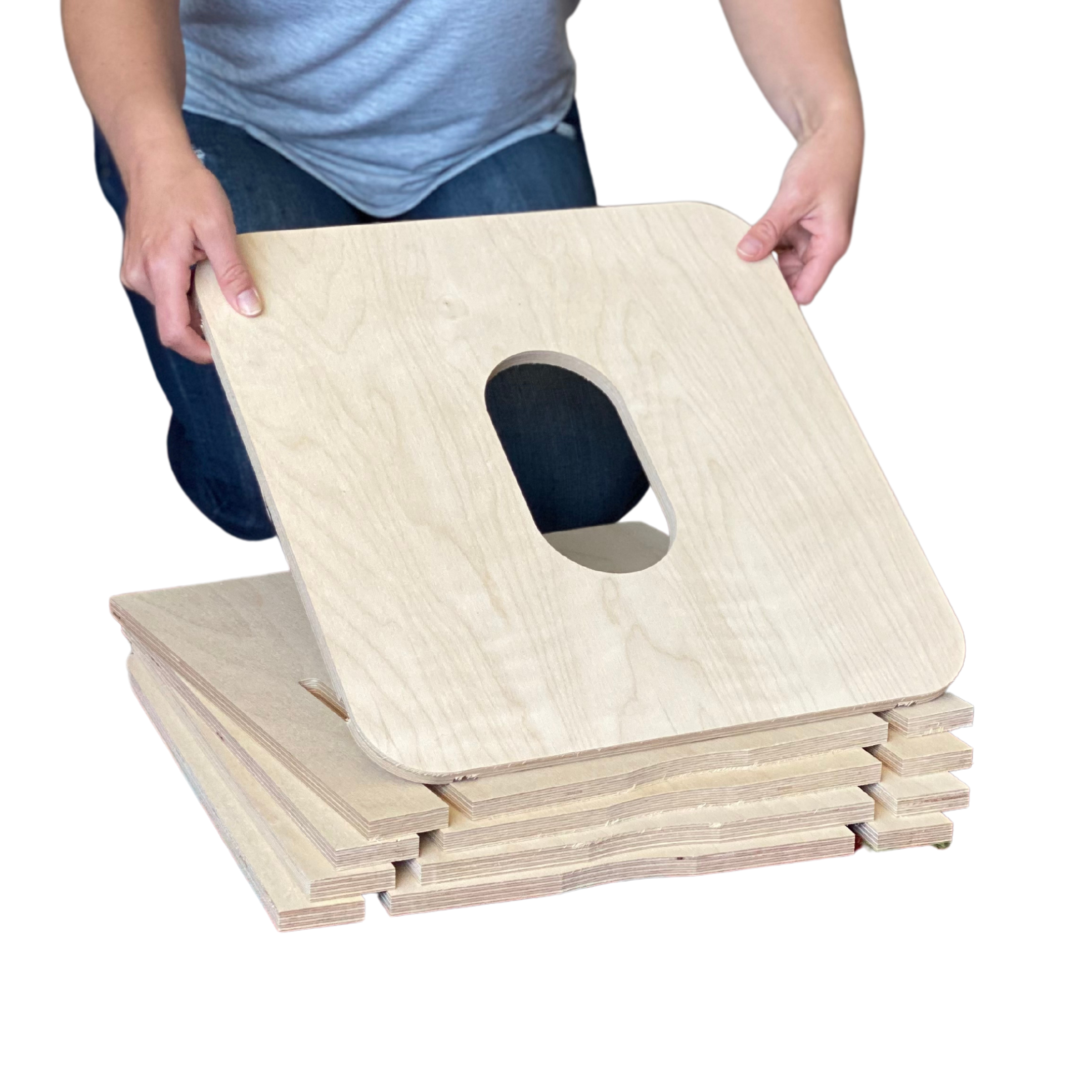 Unsanded Birchwood Sauna V Steam Seat