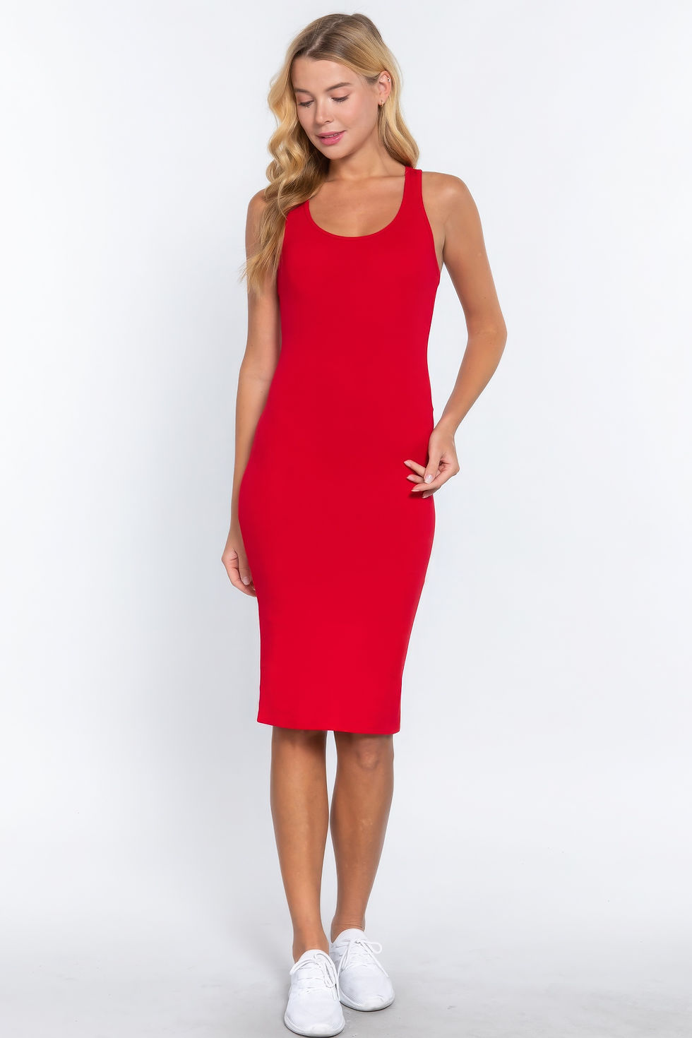Thumbnail: Racerback Sleeveless Midi Dress