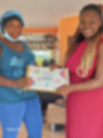 Certificate presentation to Natasia