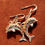 Miniature : Boucle d'oreille  dauphin couleur or