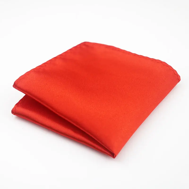 Miniatura: 22CM Classic Men's Suit Pocket Square Colorful Solid White Handkerchief Korean