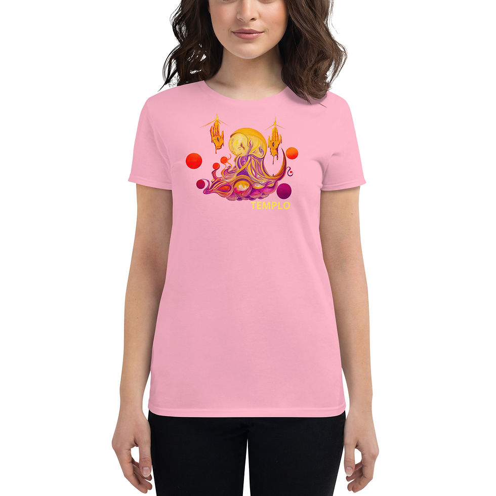 Thumbnail: Buddha Cristo Raise da Roof womens fitted T