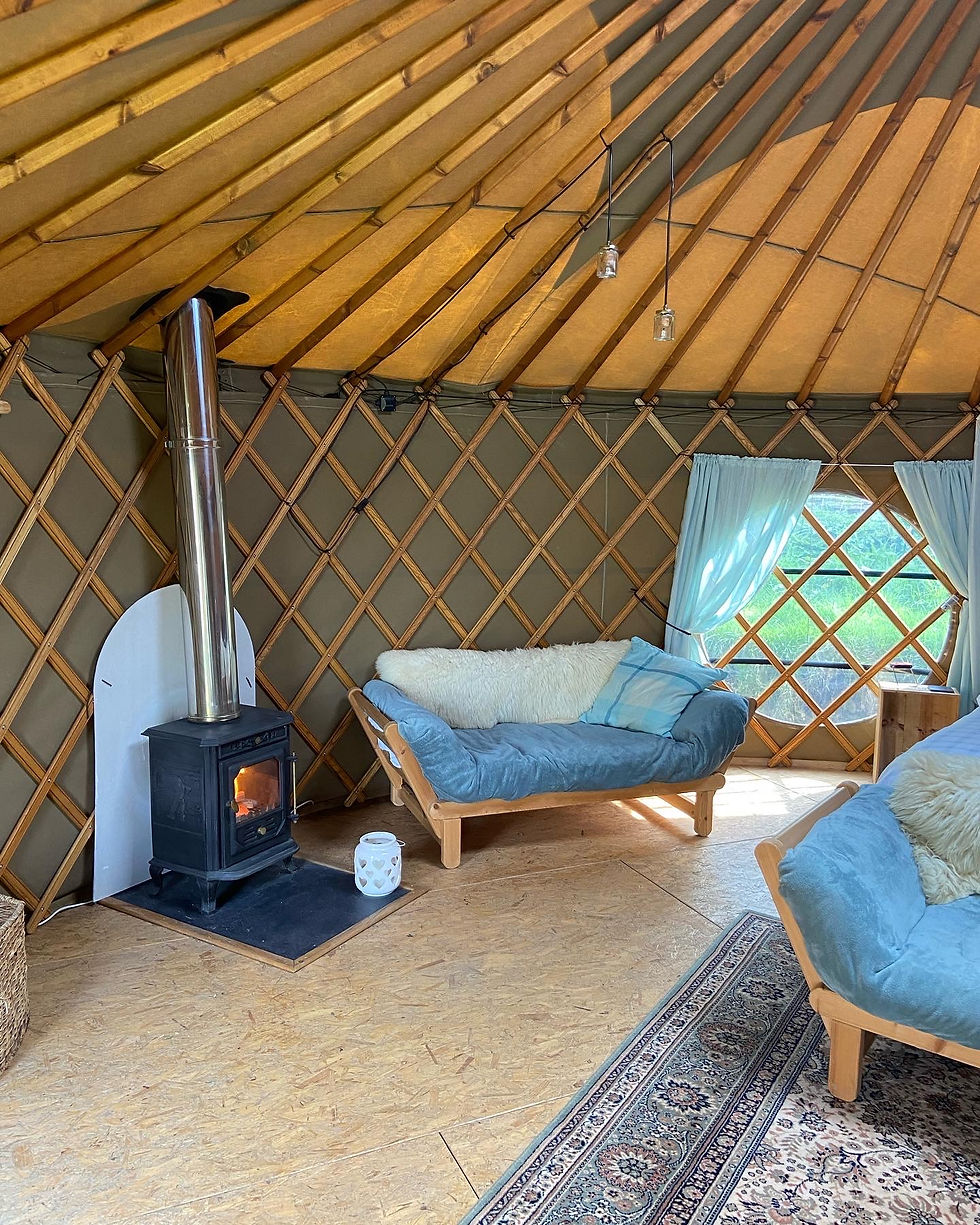 yurt log burner