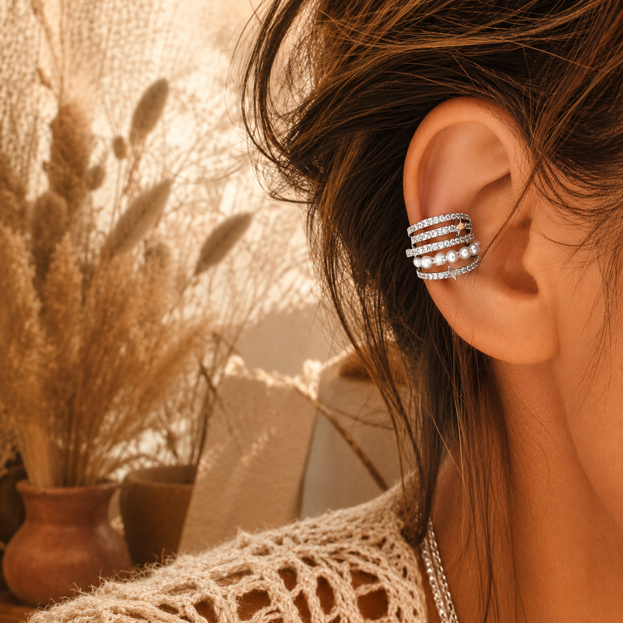 Celestial Pearl Ear Cuff