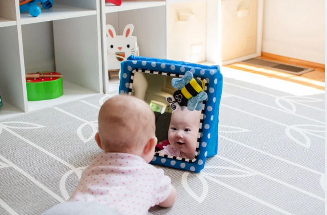 baby playing during tummy time