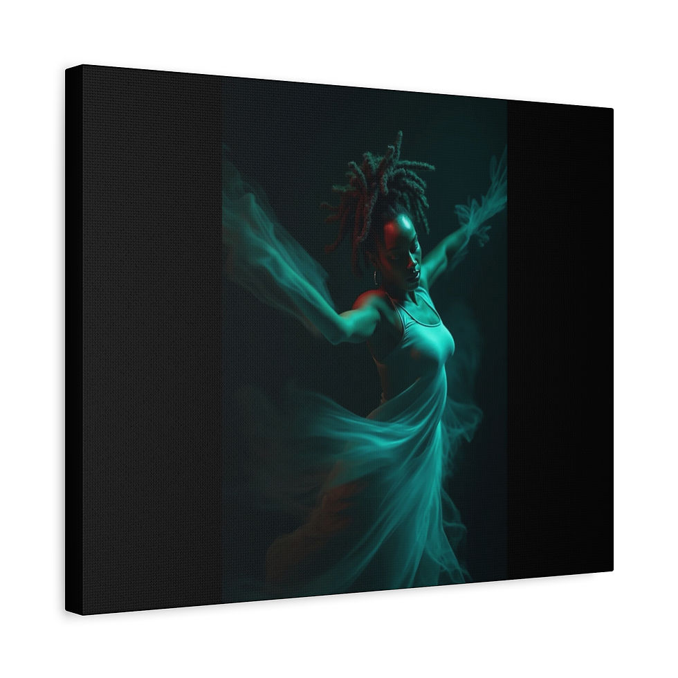 Thumbnail: Mystical Figure Matte Stretched Canvas 20" x 16" Ethereal Art Home Decor