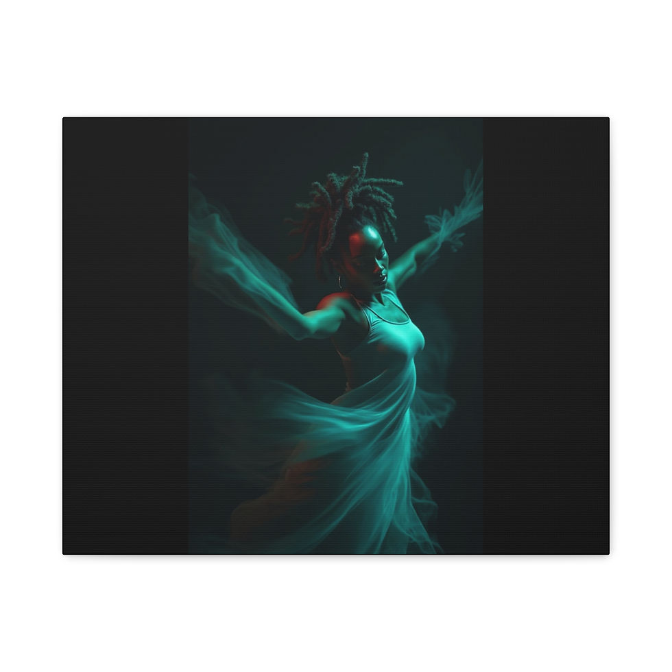 Thumbnail: Mystical Figure Matte Stretched Canvas 20" x 16" Ethereal Art Home Decor