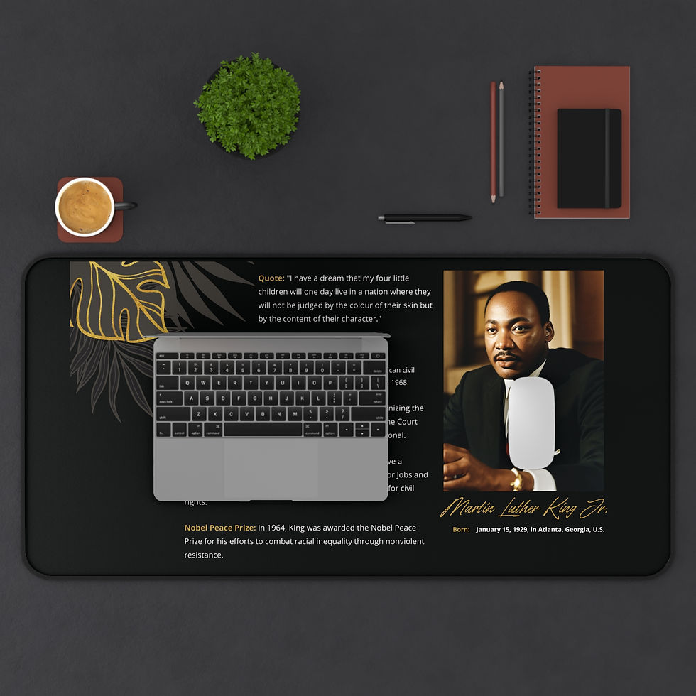 Thumbnail: Martin Luther King Jr. Inspirational Desk Mat – Anti-Slip, Durable