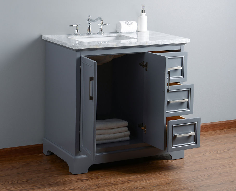 Thumbnail: Ariane 36" Slate Gray Single Vanity Single Sink