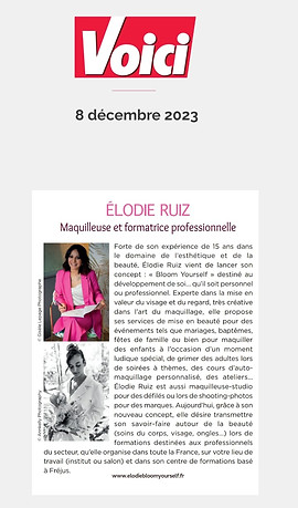Article Elodie Bloom Yourself sur Voici 