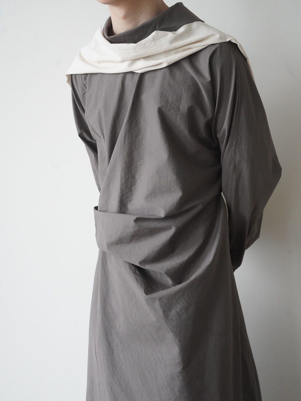 Thumbnail: Unisex Deconstructed Convertible Cotton Maxi Dress 