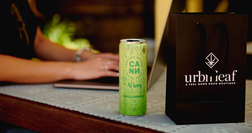 Urbn Leaf Cannabis Infused THC Beverages Non Alcoholic Drinks at the California Dispensary
