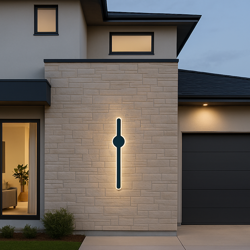 Thumbnail: Modern Circle-Bar LED Wall Light - Slim Indoor/Outdoor Sconce Light Fixture 