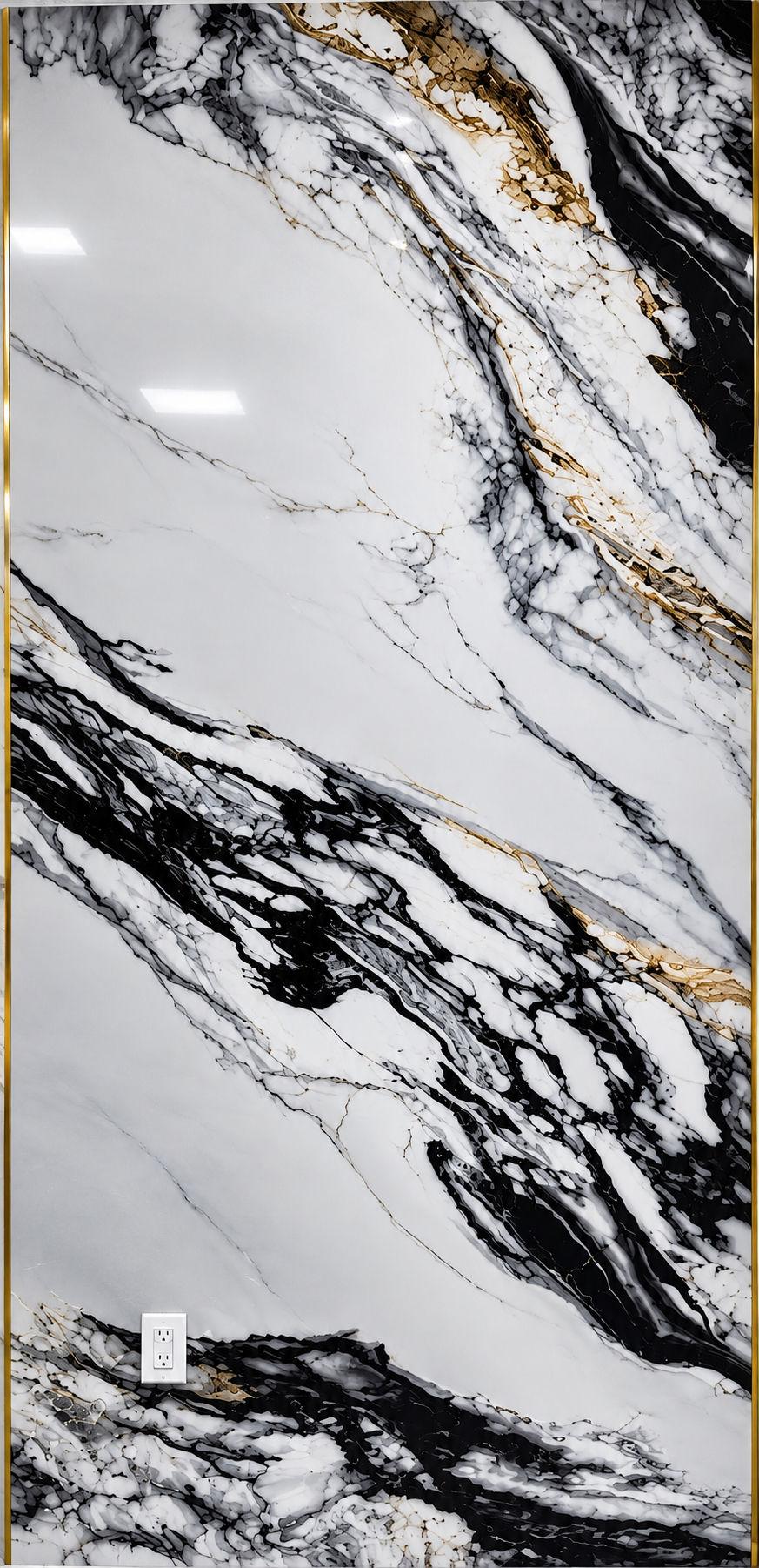PVC Marble Sheet – Ice Gold Quartz